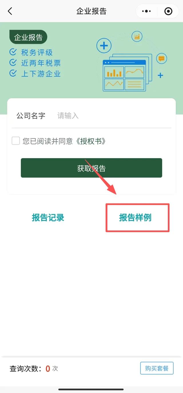 极客查小程序企业报告样例查看入口