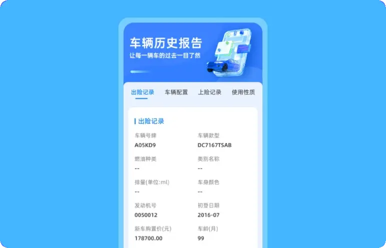 车辆查询报告示例